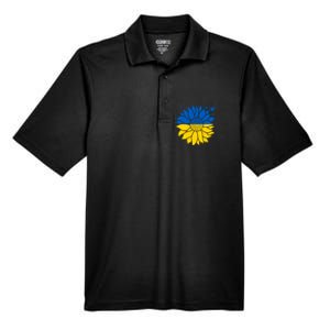 Peace in Ukraine Sunflower Design for Wo Ukrainian Flag Men's Origin Performance Piqué Polo