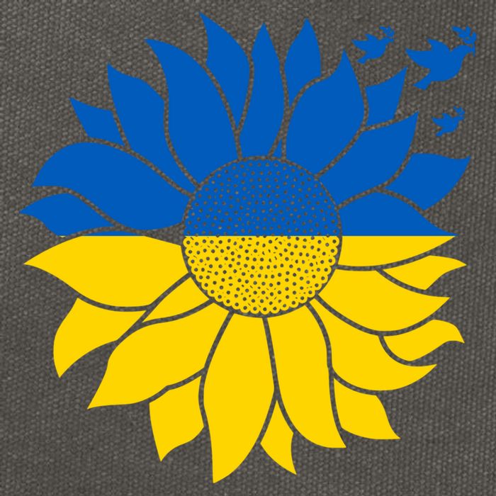 Peace in Ukraine Sunflower Design for Wo Ukrainian Flag Cotton Canvas Backpack