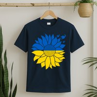 Peace in Ukraine Sunflower Design for Wo Ukrainian Flag T-Shirt