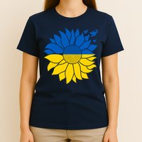 Peace in Ukraine Sunflower Design for Wo Ukrainian Flag T-Shirt