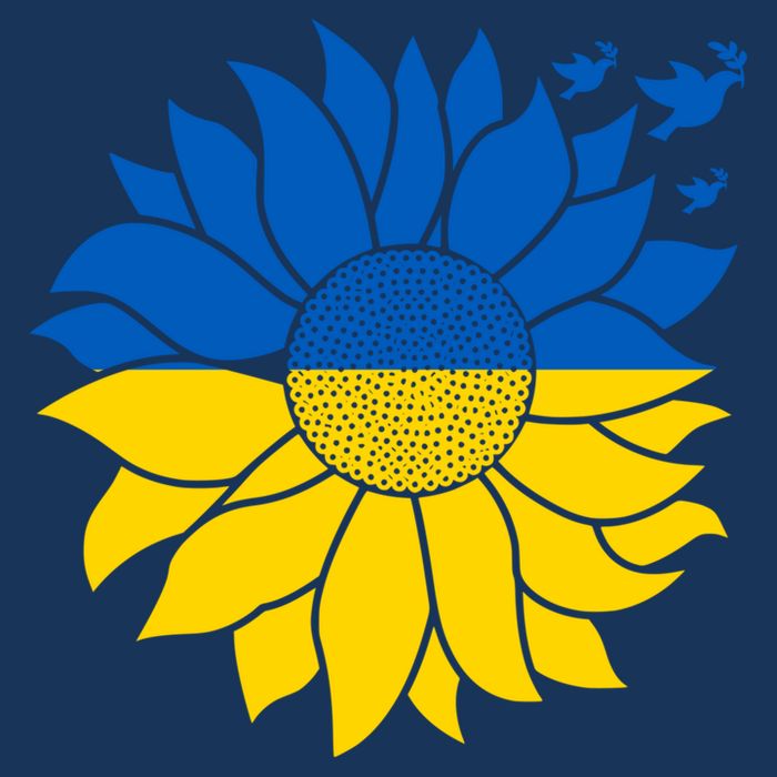 Peace in Ukraine Sunflower Design for Wo Ukrainian Flag T-Shirt