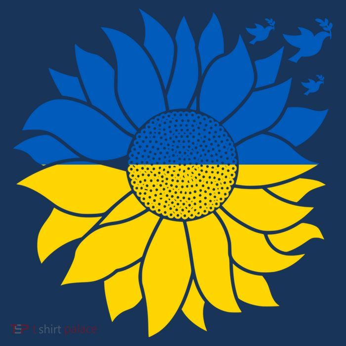 Peace in Ukraine Sunflower Design for Wo Ukrainian Flag Kids T-Shirt
