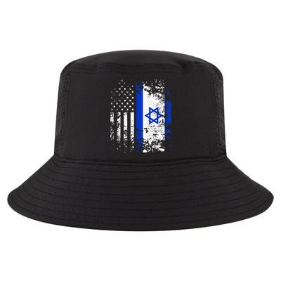 Proud Israeli Usa Flag Patriotic Pride American Israel Flag Cool Comfort Performance Bucket Hat