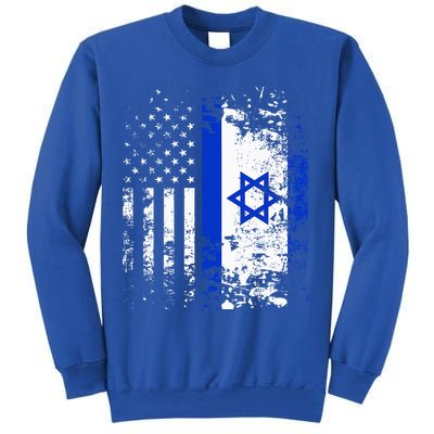 Proud Israeli Usa Flag Patriotic Pride American Israel Flag Sweatshirt