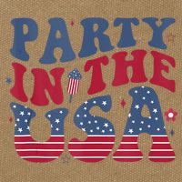 Party In Usa 4th Of July Flag American Cotton Canvas Backpack