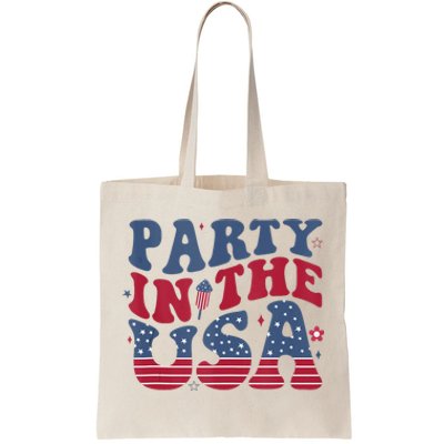 Party In Usa 4th Of July Flag American Tote Bag