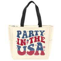 Party In Usa 4th Of July Flag American Zip Tote Bag