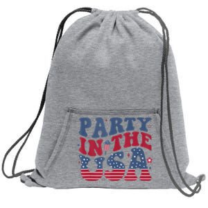 Party In Usa 4th Of July Flag American Sweatshirt Cinch Pack Bag