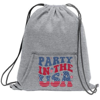 Party In Usa 4th Of July Flag American Sweatshirt Cinch Pack Bag