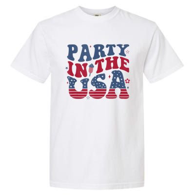 Party In Usa 4th Of July Flag American Garment-Dyed Heavyweight T-Shirt