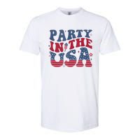 Party In Usa 4th Of July Flag American Softstyle CVC T-Shirt