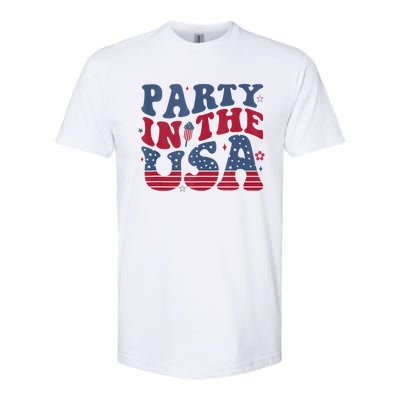 Party In Usa 4th Of July Flag American Softstyle® CVC T-Shirt