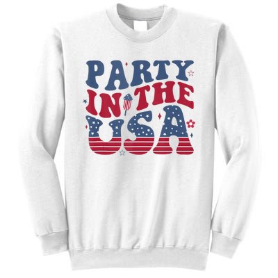 Party In Usa 4th Of July Flag American Sweatshirt