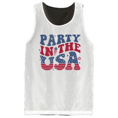 Party In Usa 4th Of July Flag American Mesh Reversible Basketball Jersey Tank