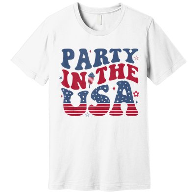 Party In Usa 4th Of July Flag American Premium T-Shirt