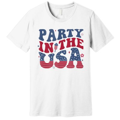 Party In Usa 4th Of July Flag American Premium T-Shirt