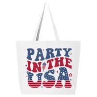 Party In Usa 4th Of July Flag American 25L Jumbo Tote