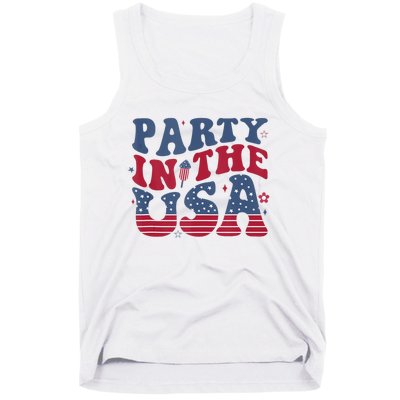 Party In Usa 4th Of July Flag American Tank Top