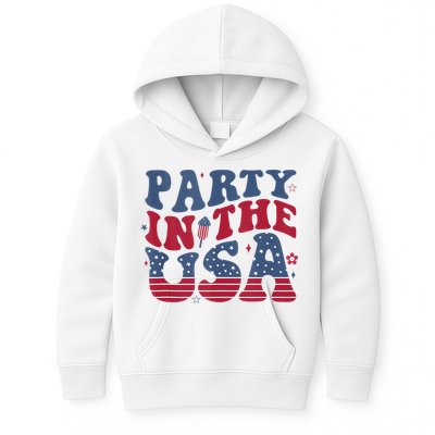 Party In Usa 4th Of July Flag American Kids Hoodie