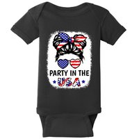 Party In Usa 4th Of July Flag American Baby Bodysuit