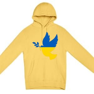 Peace In Ukraine Dove Premium Pullover Hoodie