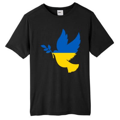 Peace In Ukraine Dove Tall Fusion ChromaSoft Performance T-Shirt