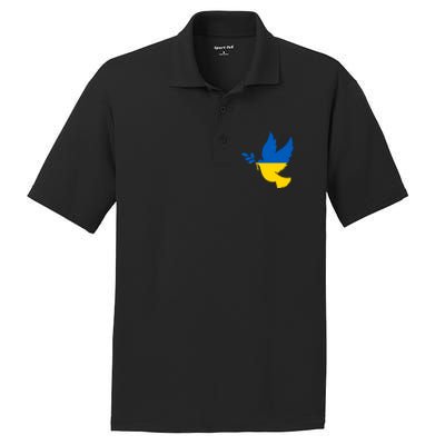 Peace In Ukraine Dove PosiCharge RacerMesh Polo