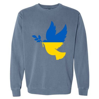 Peace In Ukraine Dove Garment-Dyed Sweatshirt