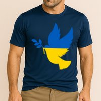 Peace In Ukraine Dove Cooling Performance Crew T-Shirt