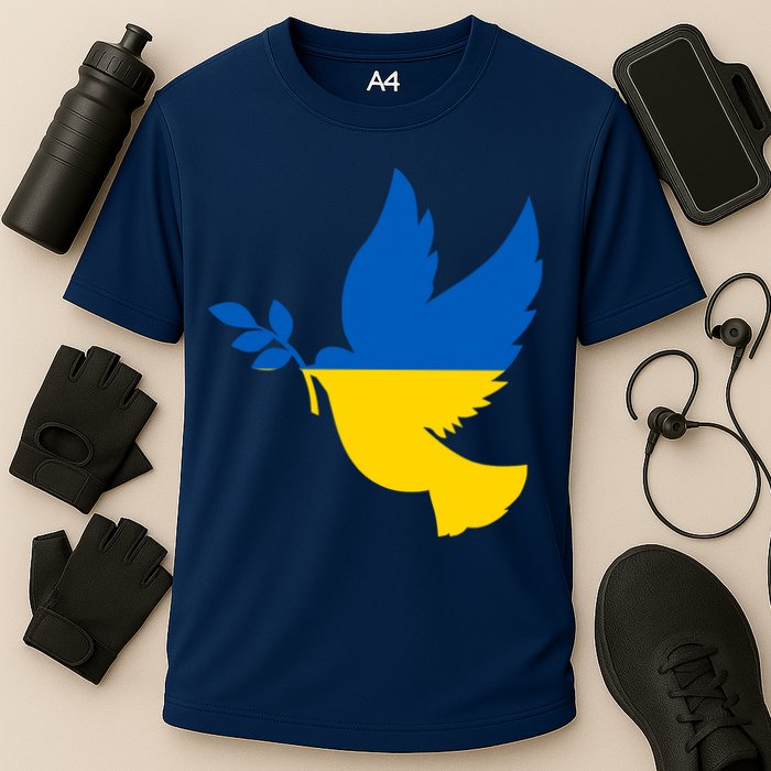 Peace In Ukraine Dove Cooling Performance Crew T-Shirt