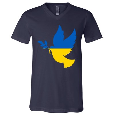 Peace In Ukraine Dove V-Neck T-Shirt