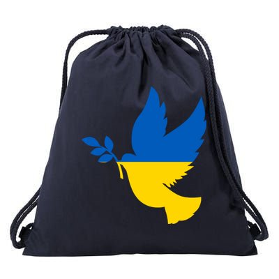 Peace In Ukraine Dove Drawstring Bag
