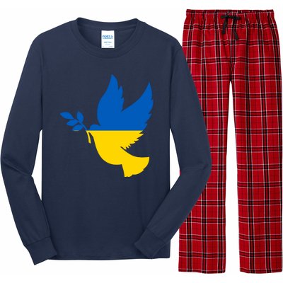 Peace In Ukraine Dove Long Sleeve Pajama Set