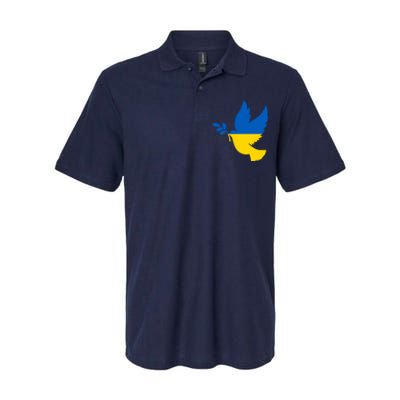 Peace In Ukraine Dove Softstyle Adult Sport Polo