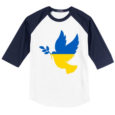 Peace In Ukraine Dove Baseball Sleeve Shirt