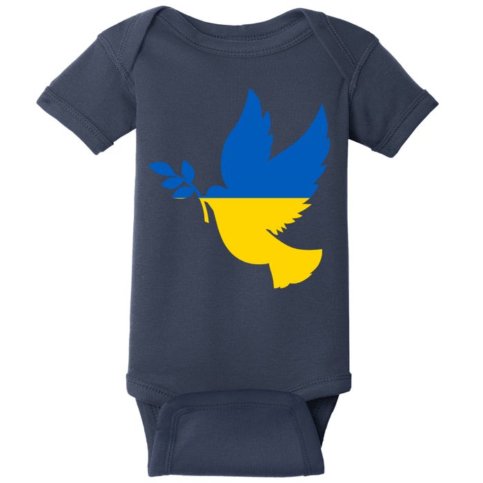Peace In Ukraine Dove Baby Bodysuit