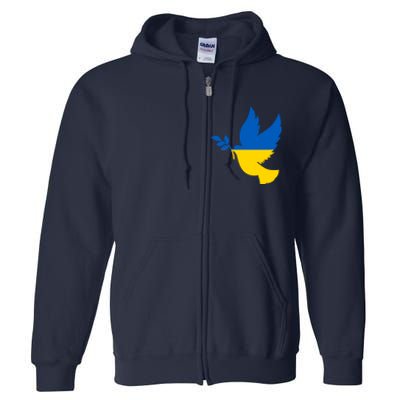 Peace In Ukraine Dove Full Zip Hoodie