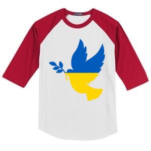 Peace In Ukraine Dove Kids Colorblock Raglan Jersey