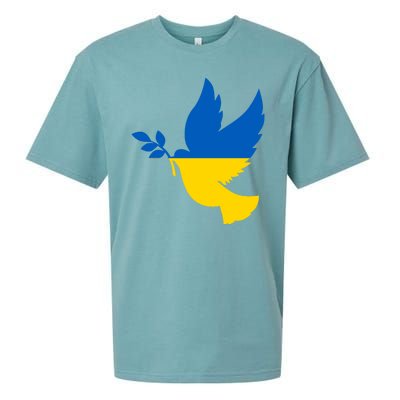 Peace In Ukraine Dove Sueded Cloud Jersey T-Shirt