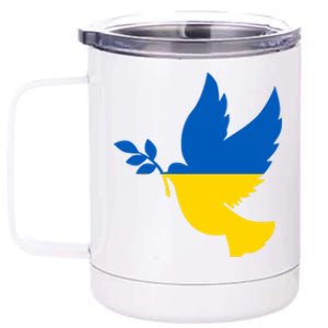 Peace In Ukraine Dove 12 oz Stainless Steel Tumbler Cup