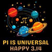 Pi is Universal Space Math Lovers Funny Pi Day Astronomers Full-Length Apron With Pockets