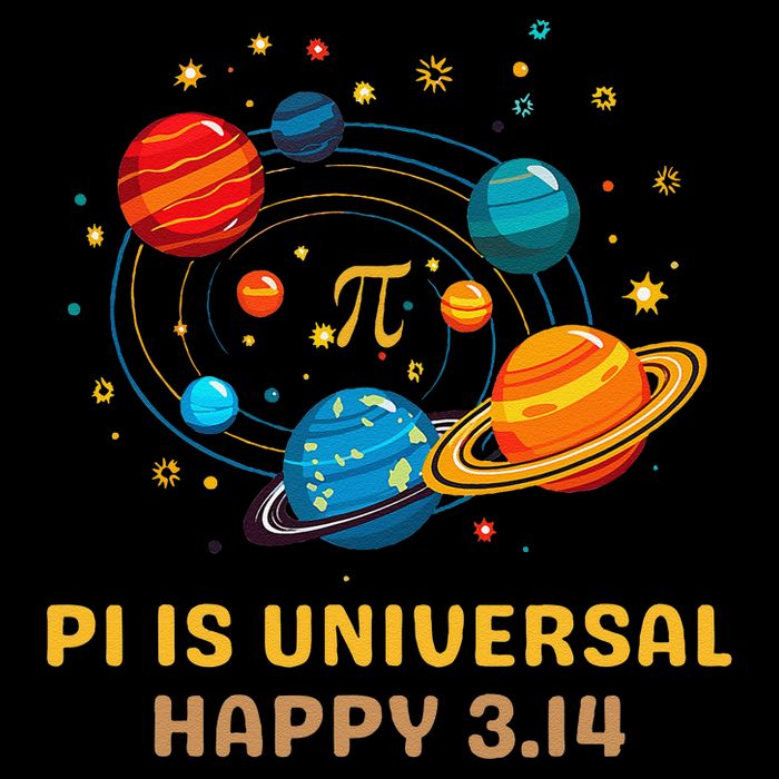 Pi is Universal Space Math Lovers Funny Pi Day Astronomers Drawstring Bag