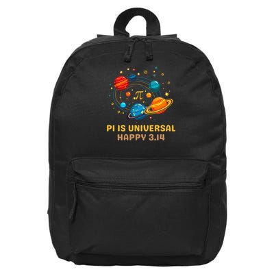 Pi is Universal Space Math Lovers Funny Pi Day Astronomers 16 in Basic Backpack