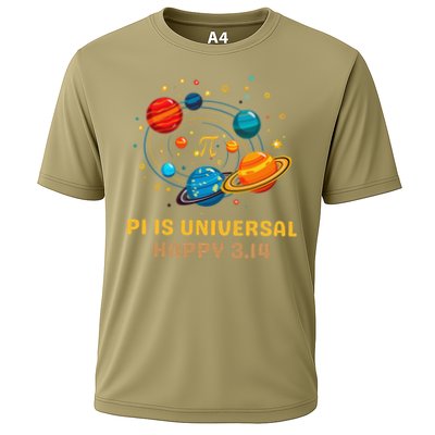 Pi is Universal Space Math Lovers Funny Pi Day Astronomers Cooling Performance Crew T-Shirt