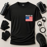 Police Ice  Us Immigration Agent Uniform Cooling Performance Crew T-Shirt
