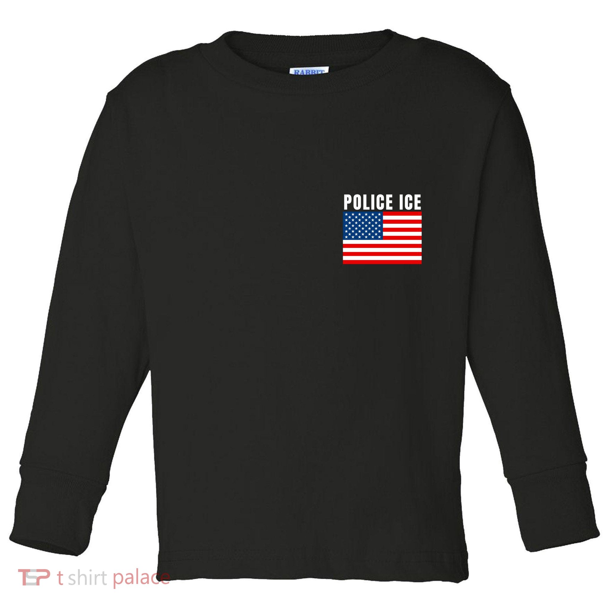 Police Ice  Us Immigration Agent Uniform Toddler Long Sleeve Shirt