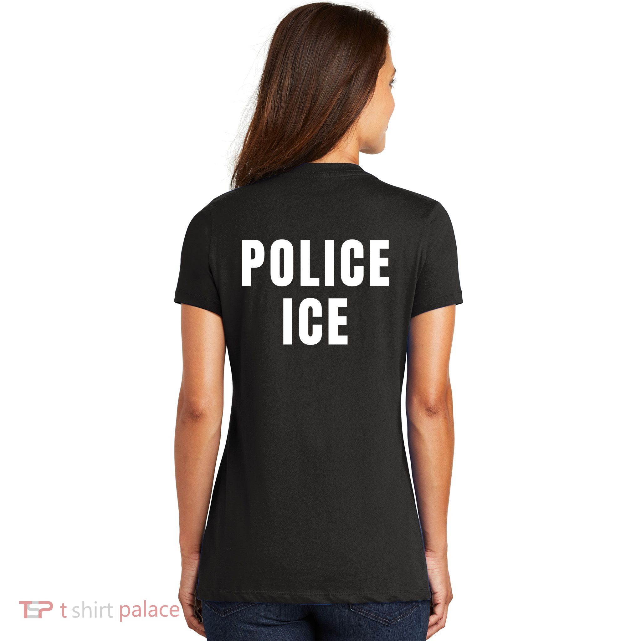 Police Ice  Us Immigration Agent Uniform Women's V-Neck T-Shirt