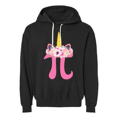 Unicorn Pi Day Garment-Dyed Fleece Hoodie