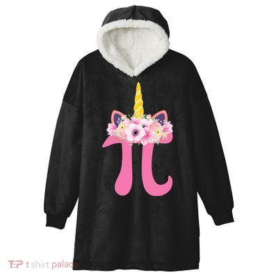 Unicorn Pi Day Hooded Wearable Blanket