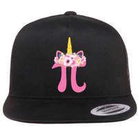 Unicorn Pi Day Flat Bill Trucker Hat